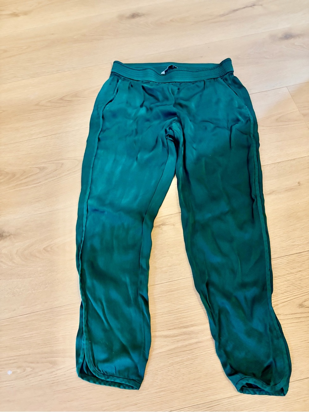 Zara Women’s Satin Green Pants - Small